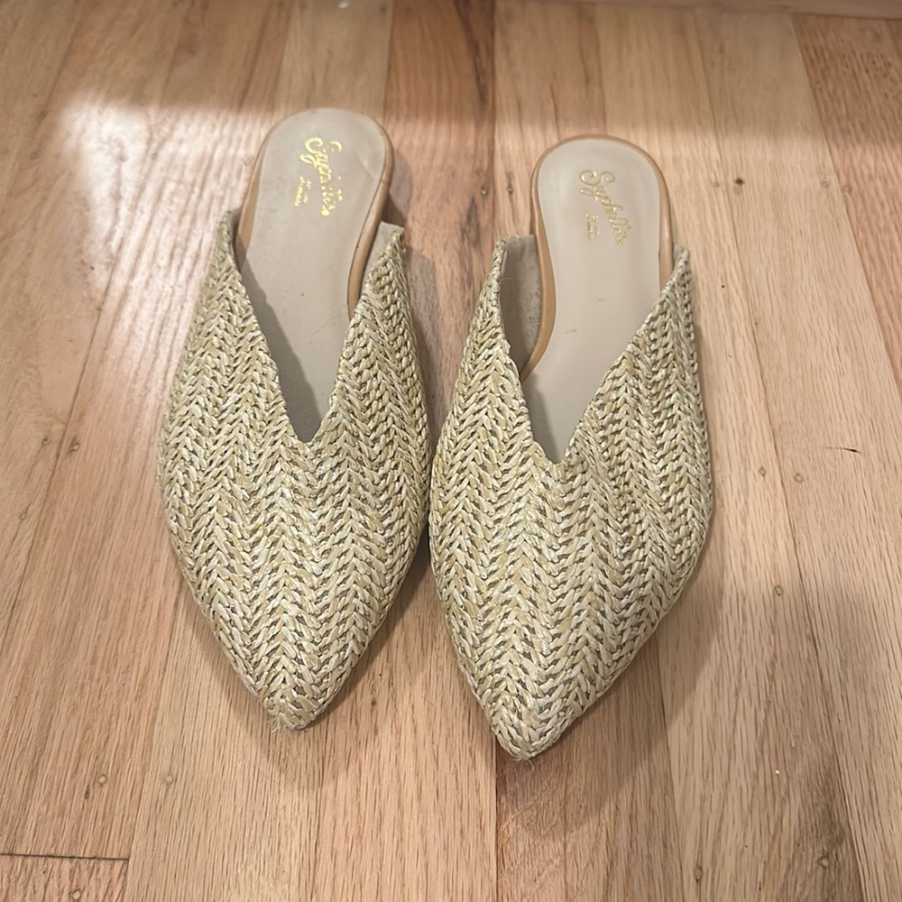 Woven Seychelles mules